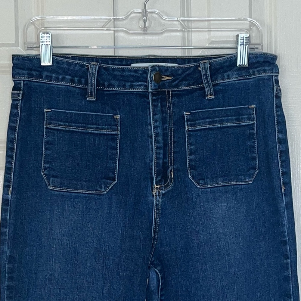Altar’d State High Rise Women’s Flare Jeans Medium Wash Boho Retro Size 30 - Picture 3 of 10